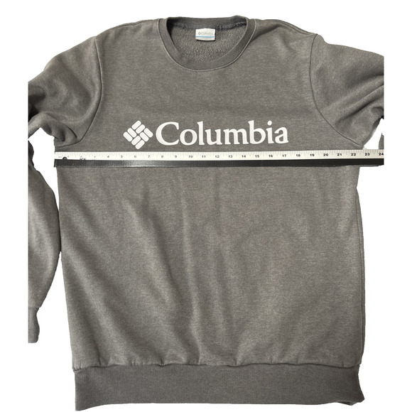 Columbia Men's Med Gray Pull Over Sweatshirt Basic Everyday Cozy Athleisure Warm - Picture 6 of 8